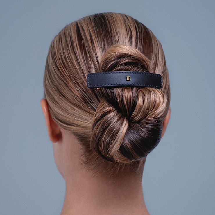 Limited Edition Leather Barrette Cosmic Sapphire
