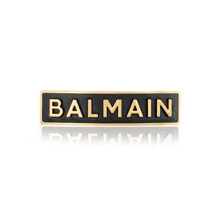 Gold Plated Barrette Medium Logo